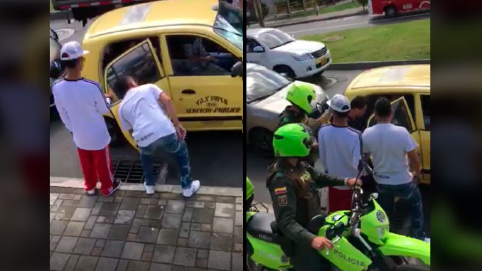 EN VIDEO: Taxistas bajaron a la fuerza a pasajeros de los vehículos que no se unieron al paro en Medellín