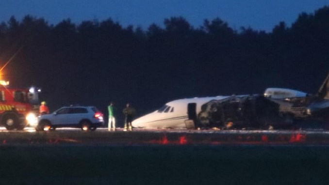Equipo de la cantante Pink logró salvarse luego de que su avión se salió de pista y se incendió en Dinamarca