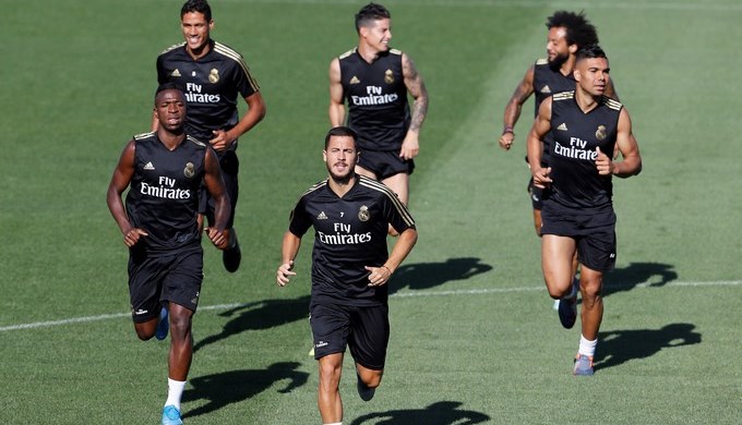 James Rodríguez durante entrenamiento Real Madrid
