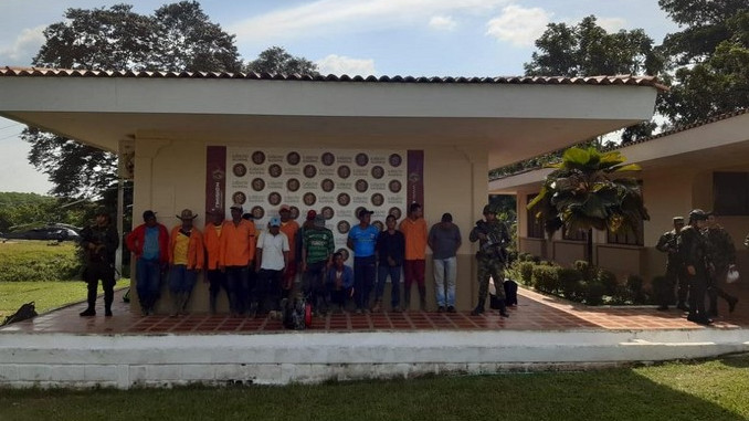 Cogieron a 14 personas en operaciones militares contra la minería ilegal en el municipio de Tarazá