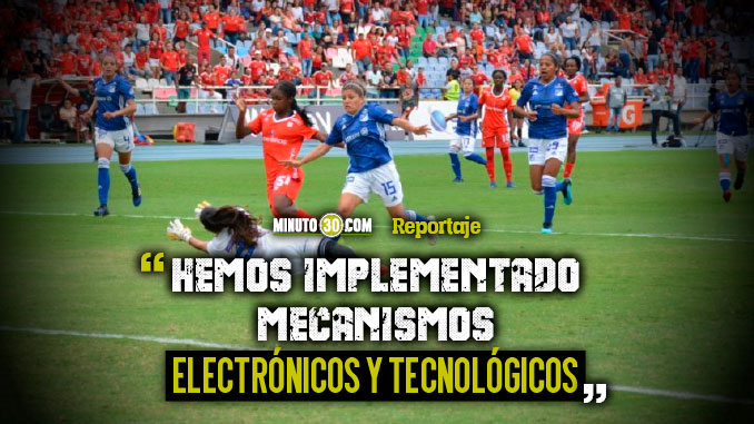 Dispositivo de seguridad para el partido de fútbol femenino en Medellín