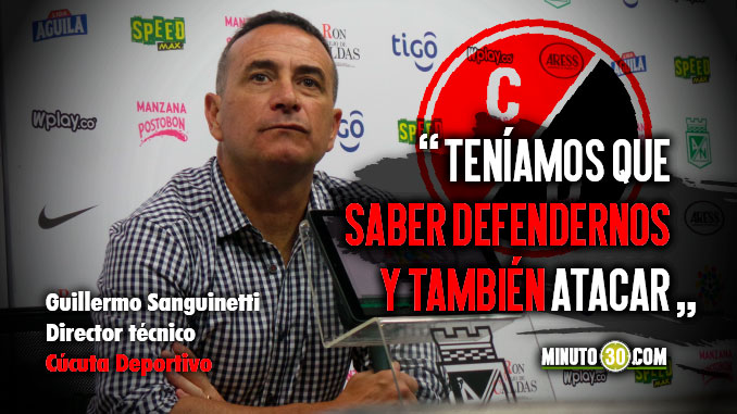 Guillermo Sanguinetti y sus sensaciones de la remontada de Cúcuta sobre Nacional