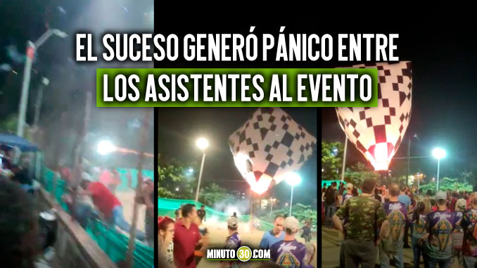 EN VIDEO: “¡Qué brutalidad!” Intentaron elevar un globo lleno de pólvora y se les estalló todo antes de elevarse