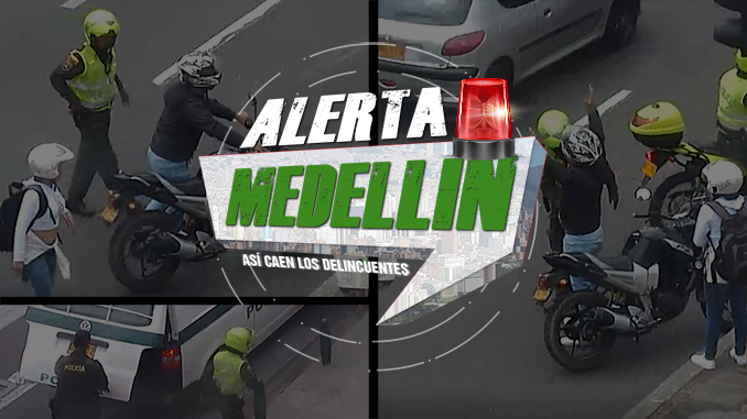 Así fue el momento en el que capturan a un motorizado que se dedicaba al tráfico de estupefacientes 1 Portada Alerta Medellin Negro 678