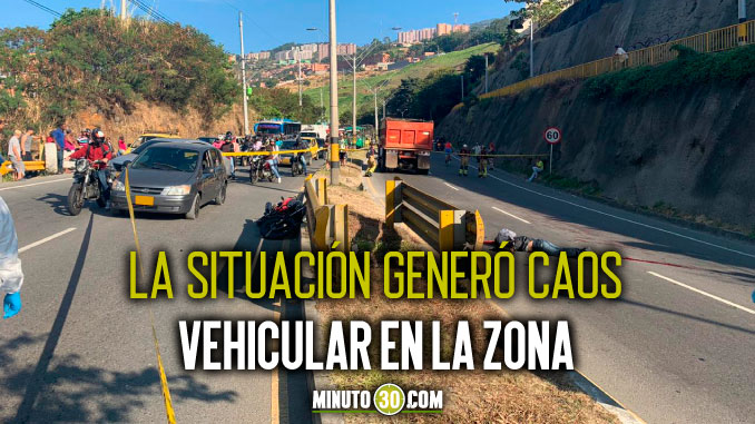 EN FOTOS: ¡Terrible accidente! Un motociclista murió en la vía al túnel de Occidente