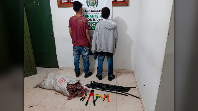 EN VIDEO: A estos dos los cogieron en flagrancia cuando intentaban robar 50 kilos de cobre 1 capturados robando cobre 24 09 2019
