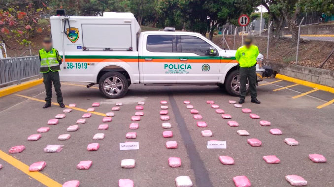 Incautación de droga en Antioquia. Foto cortesía Policía Antioquia.
