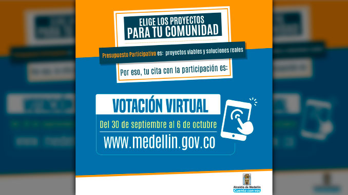 Medellín votará por el Presupuesto Participativo