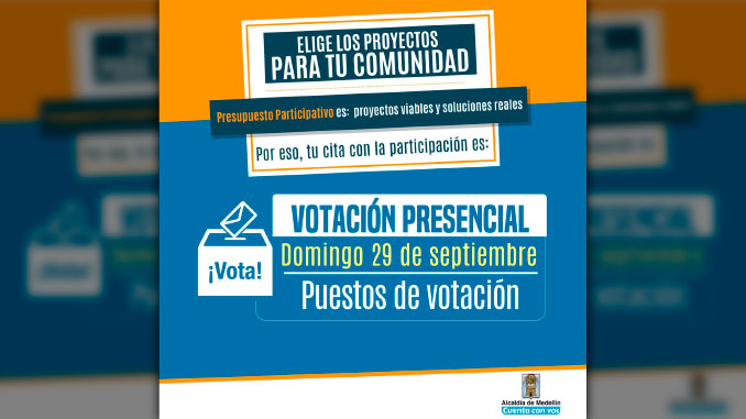 Medellín votará por el Presupuesto Participativo
