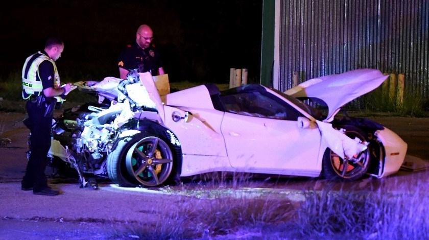 Video: Así fue el aparatoso accidente que sufrió el boxeador Errol Spence Jr en su Ferrari