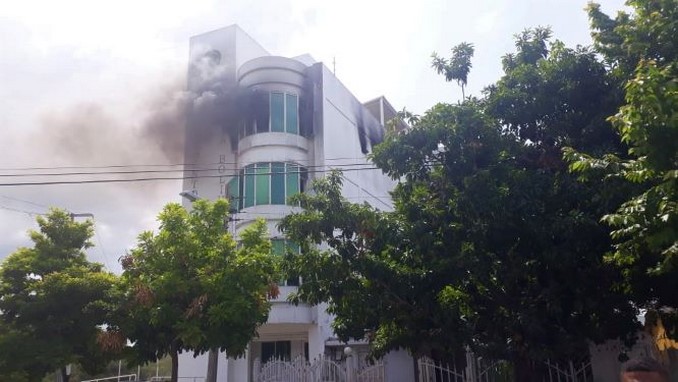 Video: El simulacro se convirtió en una emergencia real por incendio en un comando de Policía de Cartagena