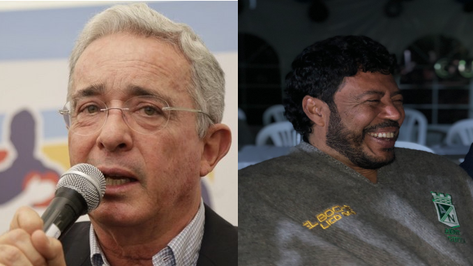 Foto: antes de asistir al día del hincha verde, René Higuita estuvo con el senador Álvaro Uribe en Guarne