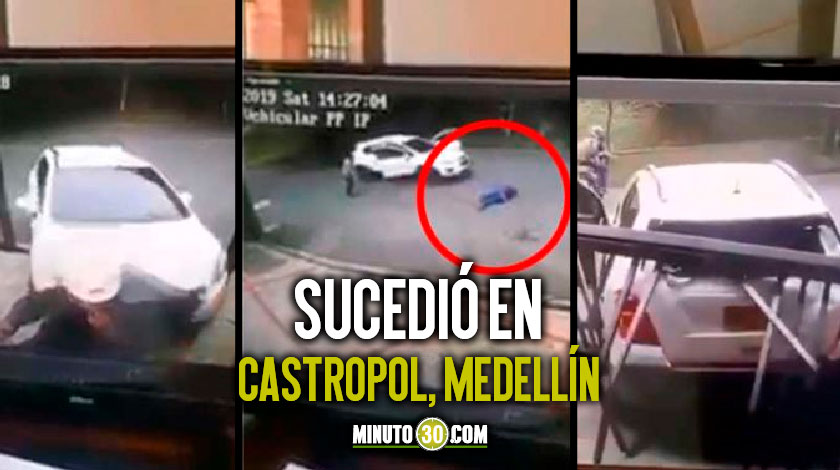 EN VIDEO: ¡Insólito! En confusos hechos una mujer perdió el control de su carro y se atropelló a sí misma