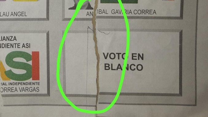 Supuesto voto manipulado en puesto de votacion en Medellin elecciones 2019