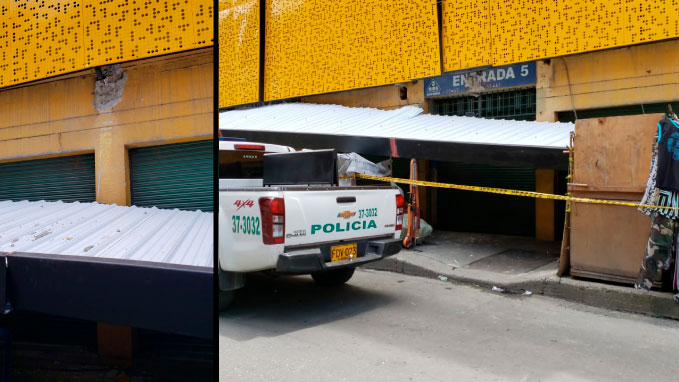 EN VIDEO: Tres heridos dejó el colapso de un techo en el Centro de Medellín
