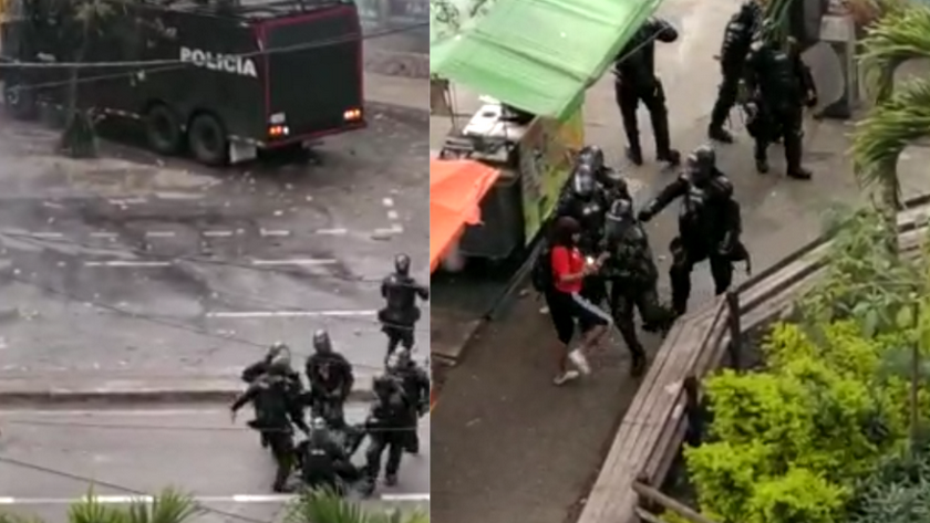 EN VIDEO: Así registran los disturbios en la Universidad de Antioquia tras marcha nacional 1 protestas udea