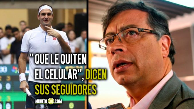 Gustavo Petro y Roger Federer