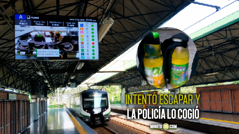 La Policía capturó a un sujeto que intentó ingresar al Metro con bombas molotov que usaría en las marchas