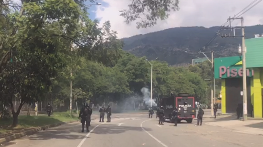 EN VIDEO: Así están los disturbios en la Universidad de Antioquia