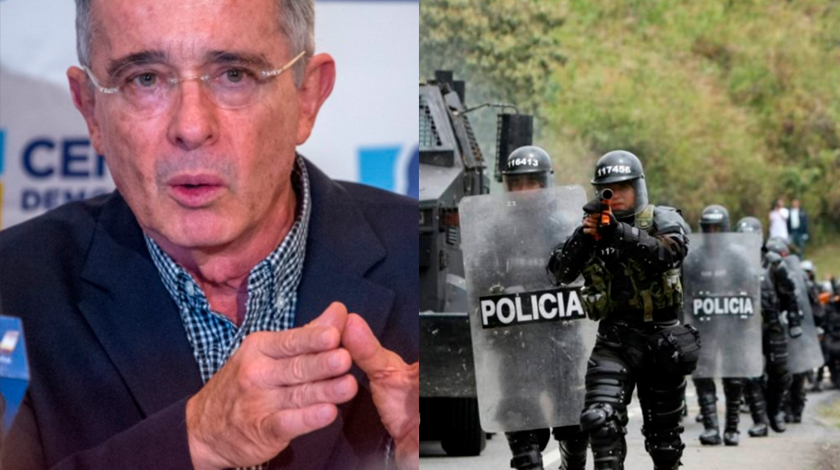 Uribe propuso endurecer las penas contra quienes agredan a policías y militares en Colombia