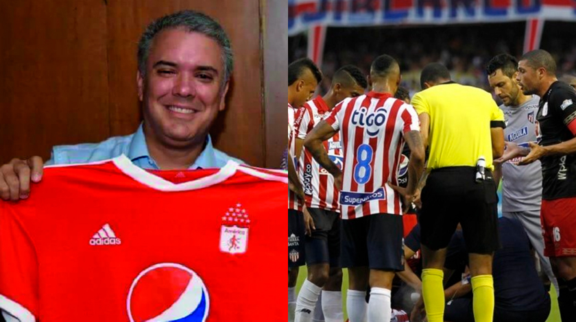 VIDEO: ¿Les dará la ‘suerte’? Duque ya dijo cuál es su equipo favorito para la final de hoy entre América y Junior