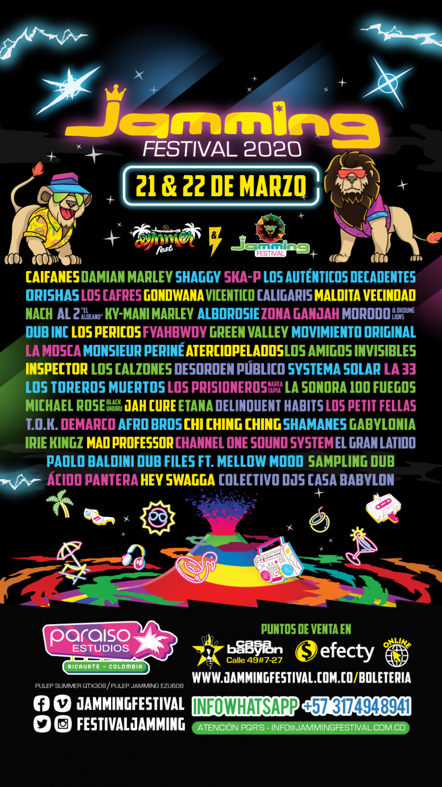 FOTO Listo el Line Up del Jamming Festival 2020 Minuto30
