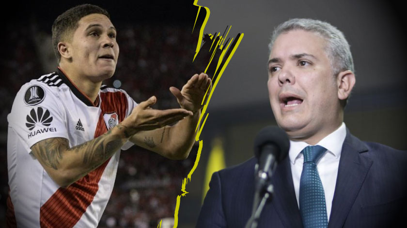 Futbolista Juan Fernando Quintero y Presidente Iván Duque