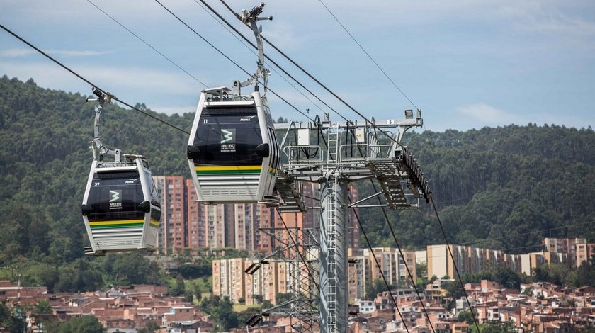 Por una situación de seguridad externa, no está en funcionamiento el Metrocable línea H 1 Metrocable linea h