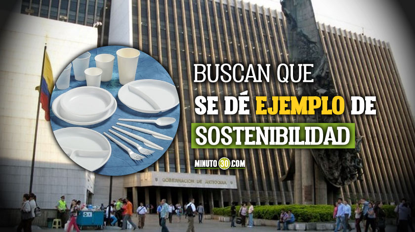 Gobernador de Antioquia pidió a los funcionarios departamentales no utilizar plásticos de un solo uso 