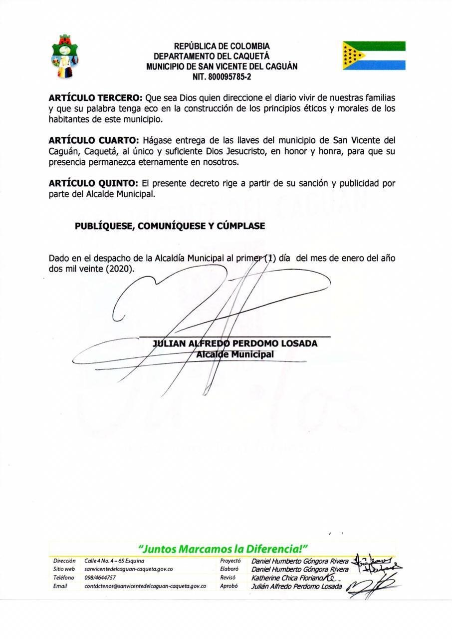 Fotos: Por falta de "Espiritualidad" Alcalde de San Vicente del Caguán designa a Jesucristo como “rey y señor” de su territorio 7 caguan 2