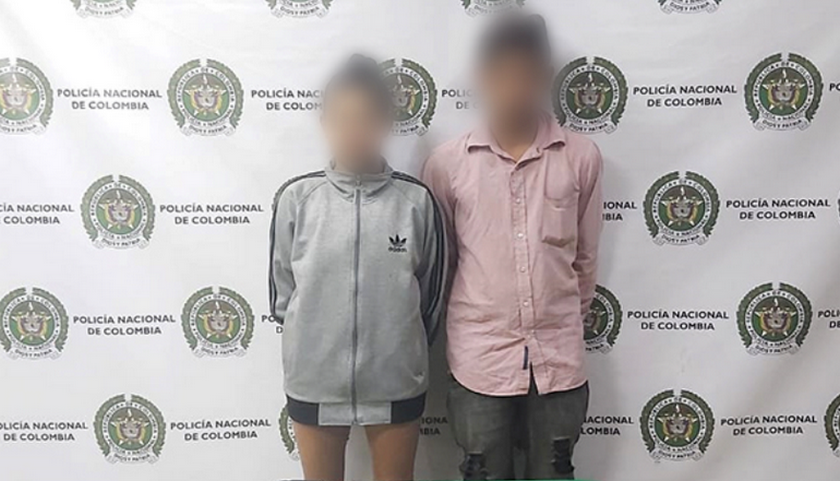 A esta parejita la agarraron en Laureles, al parecer, justo tras cometer un robo 1 pareja captura en laureles