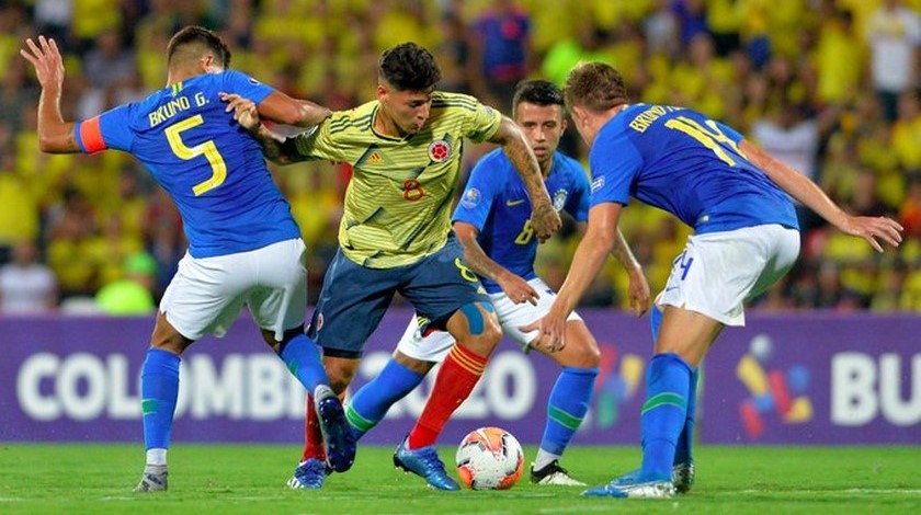 Así quedó la tabla del cuadrangular en el Preolímpico, tras la primera fecha 1 Seleccion Colombia Sub 23 vs Brasil 3