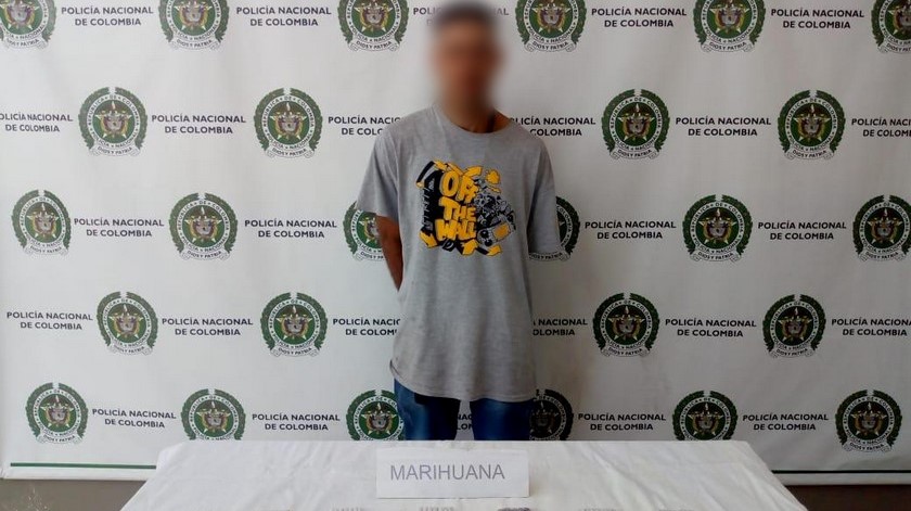 Foto: Capturado un hombre que portaba 47 cigarrillos de marihuana en el barrio El Trapiche de Bello 1 captura bello 1