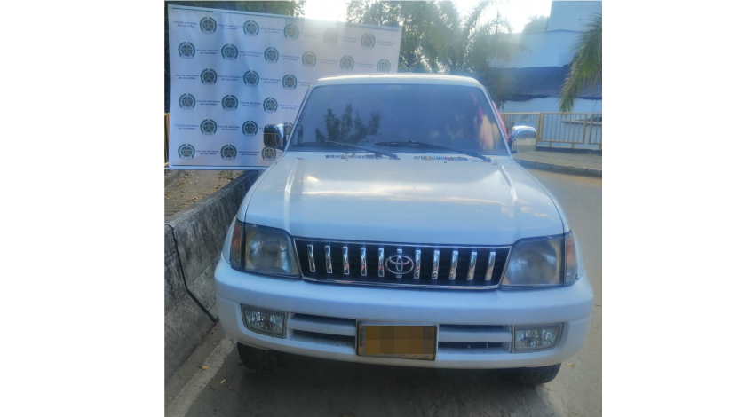 Foto: Policía recupera una Toyota Prado que había sido robada en el municipio de Rionegro 2 vehiculo recuperado1