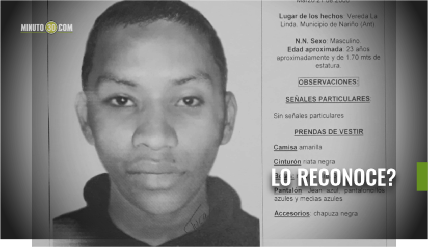 ¡Portaba una chapuza negra cuando lo mataron! Si lo reconoce comuníquese con la fiscalía