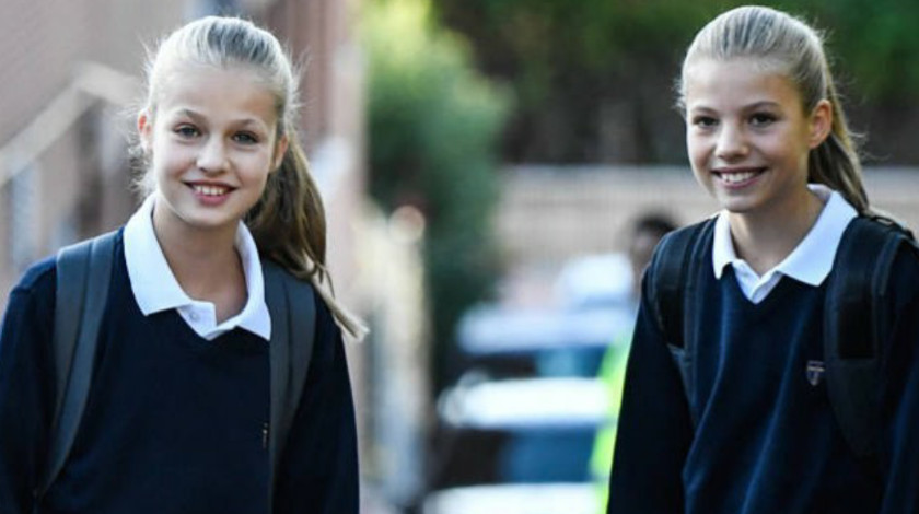Leonor y Sofía, las hijas de los reyes de España, vuelven a clases luego de presentarse un caso de coronavirus en su colegio