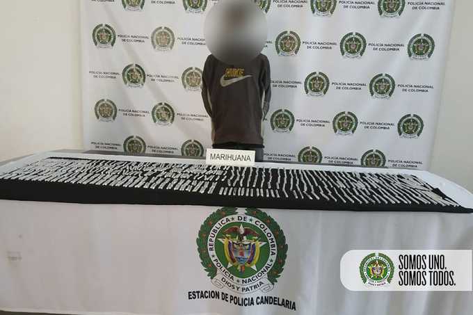 En foto: ¡Qué caleta! Capturado con 820 cigarrillos de marihuana en la ciudad de Medellín 2 captura droga medellin