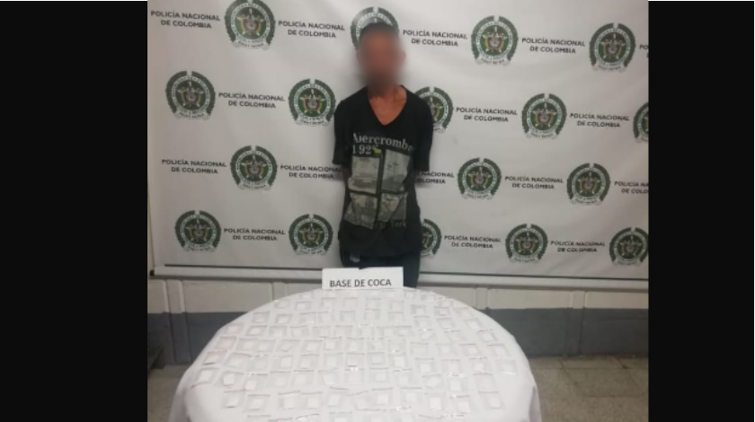 ¡Le quitaron la ‘merca'! Capturado en el barrio Santander con 200 gramos de base de coca 1 capturado con bazuco