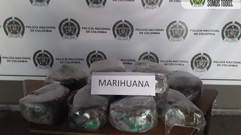 15 kilos de marihuana le encontraron a una pareja que transitaba por el centro de Medellín 1 marihuana