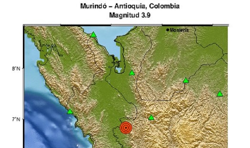 Temblor de mediana magnitud se registró en el Urabá antioqueño