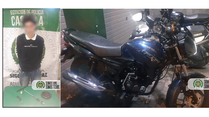 ¡Qué liso! Se robó una moto halada pero fue capturado por la Policía Metropolitana en el barrio Aranjuez 1 aranjuez