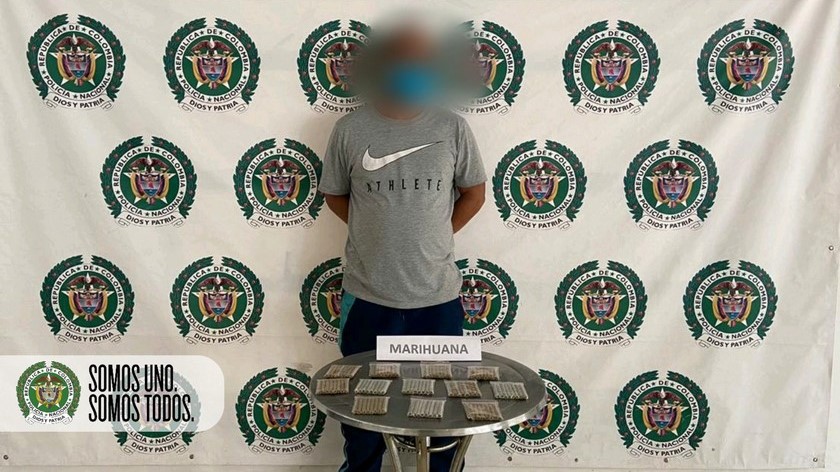 En foto: ¿Para dónde iría con eso? Capturado con 96 cigarrillos de marihuana en el municipio de Sabaneta 1 captura sabaneta 1