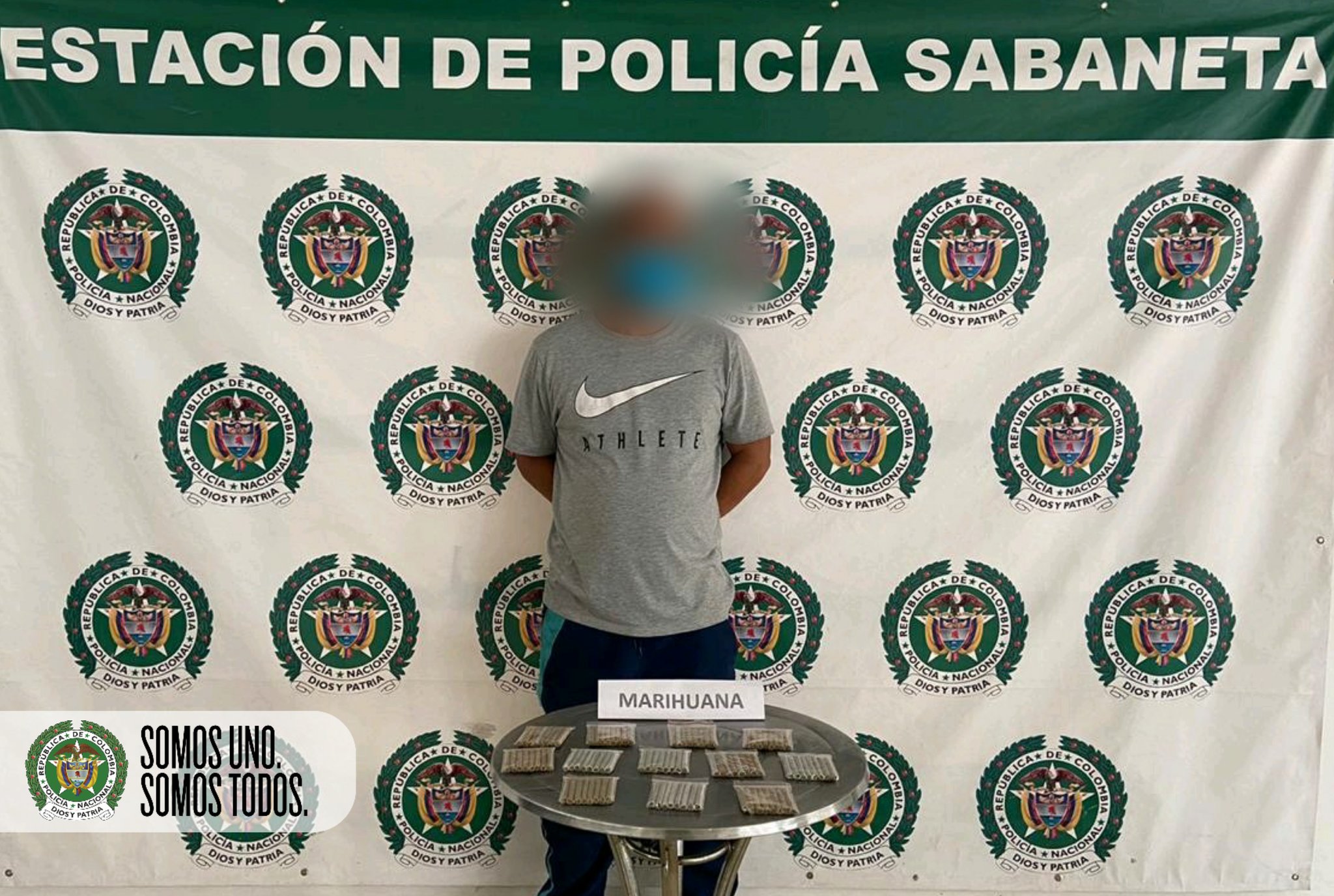 En foto: ¿Para dónde iría con eso? Capturado con 96 cigarrillos de marihuana en el municipio de Sabaneta 2 captura sabaneta