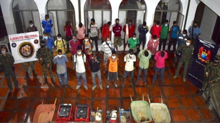 Capturan a 28 personas señaladas de hacer minería ilegal de oro dañando ecosistemas en Tolima 