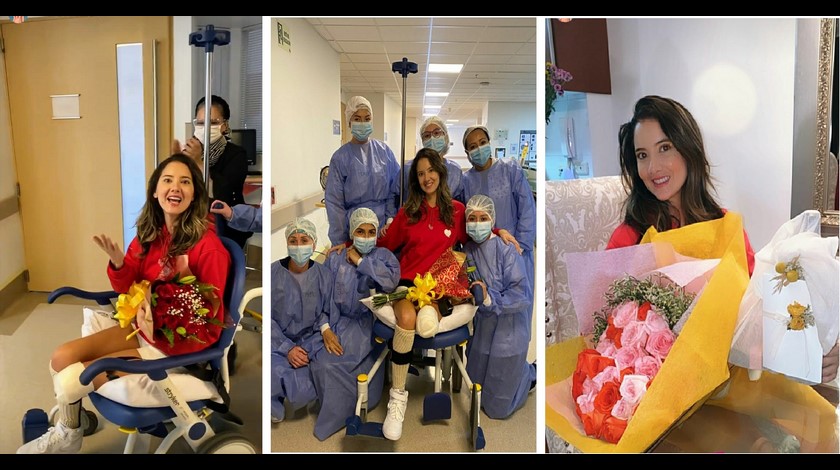 Daniella Álvarez regresó a casa