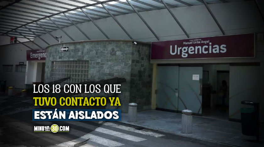 Enfermera del hospital de Envigado dio positivo para Covid-19 y tuvo contacto con al menos 18 personas