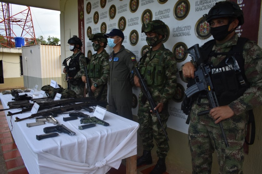 Guerrilleros del ELN abatidos en Anori Antioquia