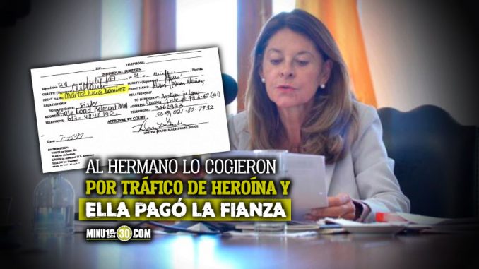 Vicepresidenta Marta Lucia Ramirez hermano trafico de heroina estados Unidos Vicepresidenta