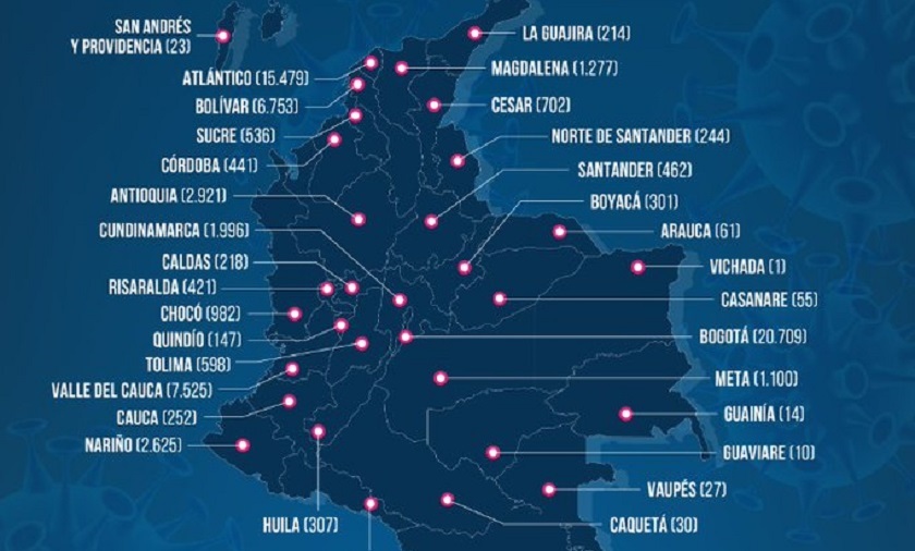 Récord de muertes por coronavirus en Colombia: 111 fallecidos en un día