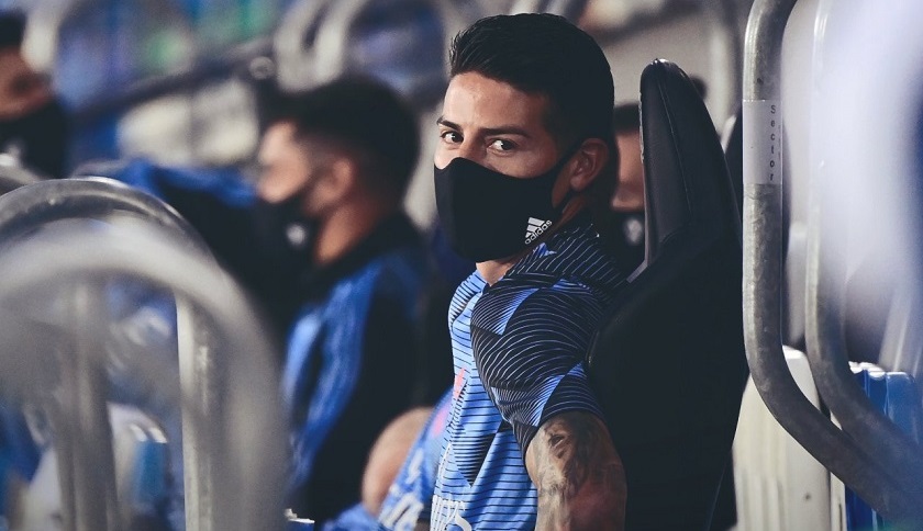 Y un día, después de la pandemia, James Rodríguez volvió a ser titular con el Real Madrid